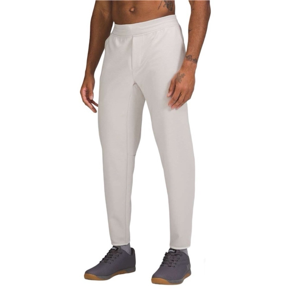Lululemon GridLiner Fleece Jogger Pant Dove Grey Fleece Sz L